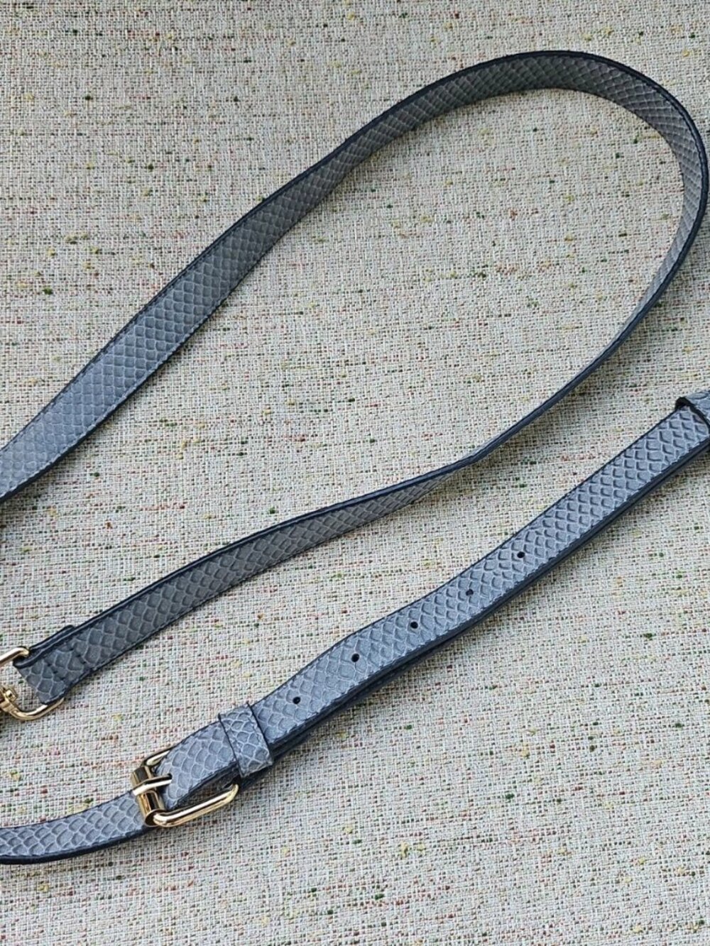 Replacement Strap for Bag Purse Gray Faux Leather Animal Pattern Adjustable - Picture 5 of 10